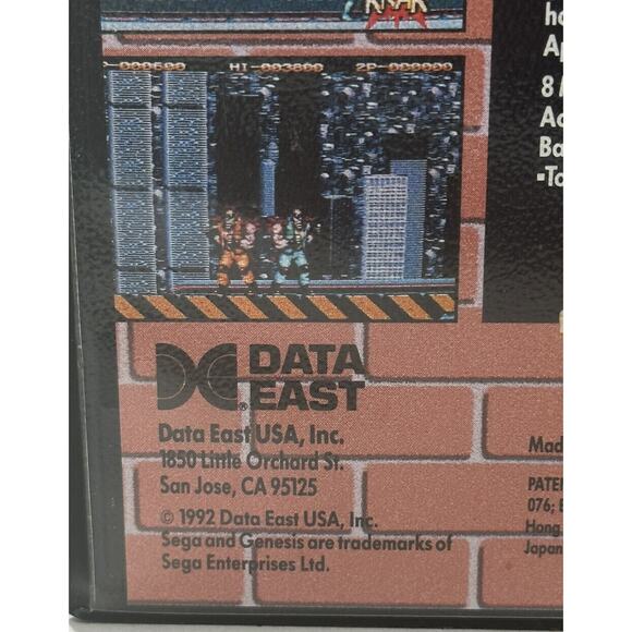 Two Crude Dudes Sega Genesis 1992 Game Box No Manual - Picture 8 of 9